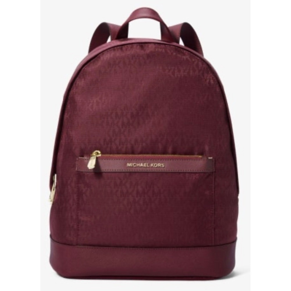 iMichael Kors Morgan Medium Nylon Backpack in Merlot Maroon Stylish Chic